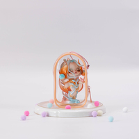 Mini sac de rangement pour jouets POP MART PVC transparent avec porte-clés boîte surprise transparente personnalisée design stéréo élégant
