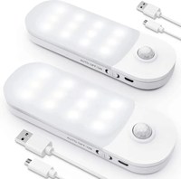 Lumière de nuit à détecteur de mouvement USB rechargeable 500 mAh 12 LED 60 lm, lumière d'armoire moderne RGB, lumière murale pour la maison et la salle de bain, options de télécommande