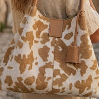 Sac fourre-tout en cuir de fourrure de cheval pour femme, sac à bandoulière en cuir véritable
