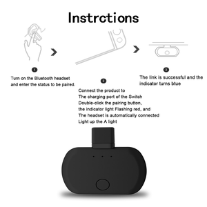 Échantillon <span class=keywords><strong>gratuit</strong></span> HG B26 Émetteur audio sans fil pour Nintendo Prise en charge d'une paire de deux casques pour les jeux - Product Image 6