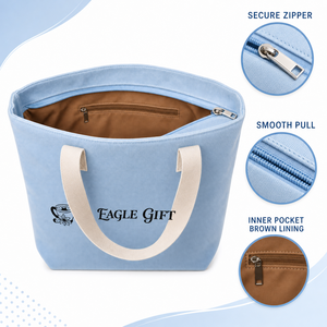 Eco-Friendly Foldable <b>Canvas</b> <b>Tote</b> Bag, Zipper Reusable Shopping Bag with Custom Logo - Product Image 1