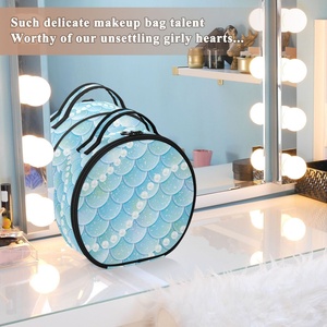 High Quality Promotion Customized Mermaid Creative Waterproof Hard <b>Makeup</b> Bags Cosmetic Storage Bags - Product Image 6