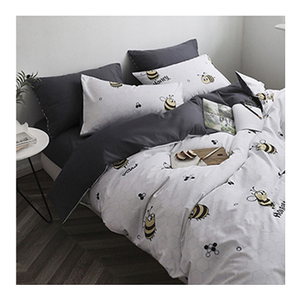 De alta calidad de <span class=keywords><strong>la</strong></span> <span class=keywords><strong>hoja</strong></span> de cama conjunto impreso 4 piezas conjunto ropa - Product Image 3