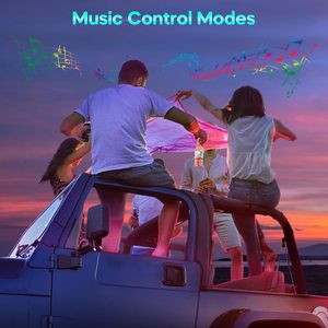 <span class=keywords><strong>Bande</strong></span> lumineuse <span class=keywords><strong>LED</strong></span> flexible RGB de haute qualité pour l'ambiance de la voiture, accessoires intérieurs décoratifs, lumière ambiante musicale sans fil - Product Image 4