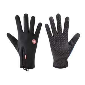 Guantes de invierno para exteriores con pantalla táctil, impermeables, con cremallera, forro polar, para ciclismo, montañismo, esquí, color rojo rosa, MLXL - Product Image 3