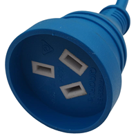 Rallonge électrique australienne 3 broches 10A 250V, câble d'alimentation mâle vers femelle, bleu, robuste