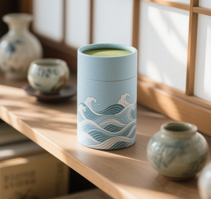 Tube en papier couleur imprimé sur mesure pour l'emballage de cadeaux de thé - Product Image 1