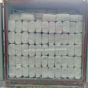 Trapos de limpieza industriales de algodón tejido blancos de 25 kg, toallas para limpieza industrial - Product Image 1