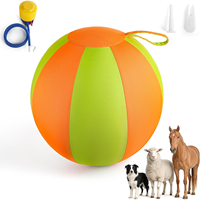 AFP Ballon d'agility pour chien avec poignée, jouet interactif d'extérieur anti-éclatement pour berger australien et cheval