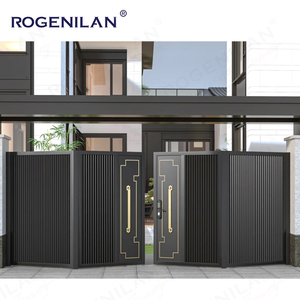 Rogenilan <span class=keywords><strong>Aluminium</strong></span> Auto-ouverture Sécurité Allée Porte Balançoire Suspendue Pliable Extérieur Piste Grill Gates - Product Image 2