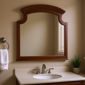 Espejo de Baño con Marco de Madera Estilo Tradicional Summit G5950-M Cappuccino, Espejo de Pared para Baño de 30-40 Pulgadas - Product Image 2