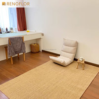 Tapis chinois en jute naturel ignifuge et résistant aux flammes, sur mesure pour chambre à coucher, tapis mural en sisal, rouleau de tapis en sisal