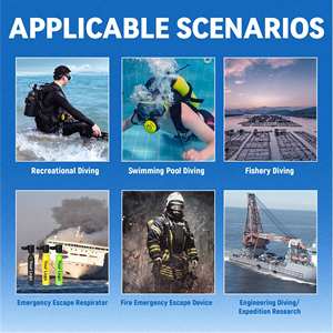 Bouteille de plongée latérale DIDEEP en aluminium 6061 de 0,5 L avec pompe à air haute pression, sac de rangement et corde de sécurité anti-éclatement pour la plongée - Product Image 6