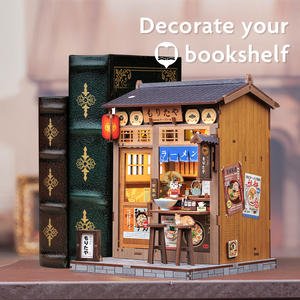 CuteBee نمط جديد CWGC205 كتاب <span class=keywords><strong>Nook</strong></span> Kit <span class=keywords><strong>Nook</strong></span> Book ديي اليابانية لغز خشبي 3D دمية مصغرة مجموعات الحرف للبالغين - Product Image 2