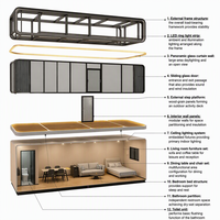 Maison préfabriquée moderne et populaire, personnalisable, pour l'extérieur, de 20 et 40 pieds, type Tiny House, Mobile House, Apple Cabin, personnalisable à Dalian
