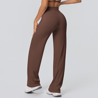 Pantalons de yoga fins, doux pour la peau, taille haute, coupe droite, amples, amincissants, vêtements de yoga, vêtements de sport, vêtements de fitness pour l'extérieur
