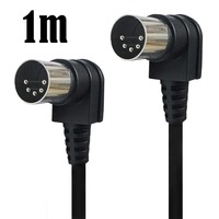 Câble adaptateur MIDI 90 degrés mâle vers M 5 broches DIN pour transmission de signal d'alimentation personnalisée