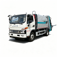 Camion Compacteur de Déchets Diesel JAC Junling E3 à Prix Abordable, Véhicule Léger de Compression des Ordures avec Levier de Conteneur pour l'Afrique