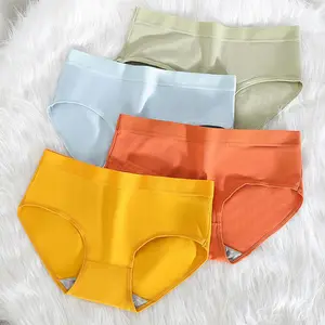 Polyester Milk Silk Solid Lovely Cute Girls Cheap Underwear Panties