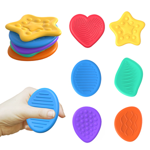 Pierres d'inquiétude texturées en silicone Jouets éducatifs pour bébés et enfants pour l'autisme Soulagement de l'anxiété Sensory Quiet Teething 0-24 Mois - Product Image 6