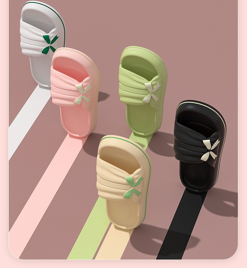 Wholesale Indoor Outdoor EVA Shoes Bowknot Women Platform Slippers Footwear