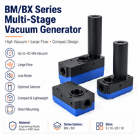 ABM/ABX10/20/30A/B/C Mini Mehrstufiger Pneumatischer Vakuumgenerator mit Hohem Durchfluss und Starker Saugkraft für Automatisierung