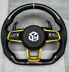 <span class=keywords><strong>Volante</strong></span> Deportivo <span class=keywords><strong>de</strong></span> Fibra <span class=keywords><strong>de</strong></span> Carbono con Detalles en Negro Piano, Línea R, Medio Cuero, para VW Volkswagen <span class=keywords><strong>Golf</strong></span> R 5 6 7 MK5 MK6 MK7 <span class=keywords><strong>Gti</strong></span> Passat CC - Product Image 1