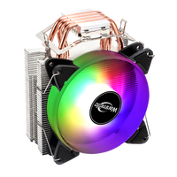 Nouveau Refroidisseur Liquide CPU en Aluminium à 4 Caloducs, 120mm, avec Roulement Fluide, LED RGB Plein Spectre, Silencieux, pour Boîtiers d'Ordinateur et PC Gaming - Vente Chaude 2026