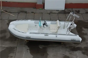 Vente flash : bateau pneumatique à rames en PVC Hypalon 390/13 pieds avec moteur hors-bord - Product Image 6