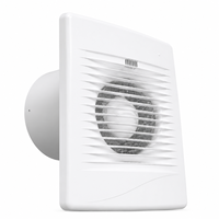 Ventilateur d'extraction mural/plafond 210 mm avec interrupteur à tirette et lumière LED