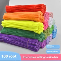 Bandelettes de peluche DIY non-déchirantes et cryptées pour bouquets, jouets faits main pour enfants, kit de matériaux pour bâtonnets torsadés, accessoires en gros