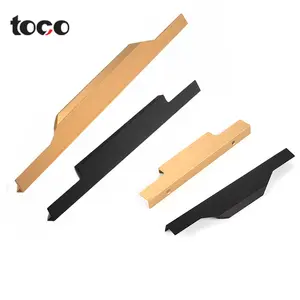 TOCO Rumah Kabinet Menarik Furniture Stang Tape T Bar Golden Line Pegangan Kabinet untuk Pintu Kayu - Product Image 6