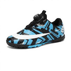 Chaussures de football pour enfants en gros, nouvelles chaussures de football pour élèves du primaire, <span class=keywords><strong>crampons</strong></span> de football unisexes à bouton rotatif TF pour l'entraînement - Product Image 2