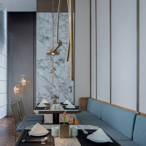 Juego de Muebles Modernos para Cafetería, Restaurante, Sofás de Cuero y Mesas y Sillas de Comedor para Hotel - Product Image 4