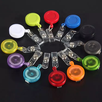 Porte-badge rétractable décoratif personnalisé, porte-badge de travail, porte-badge coloré, enrouleur de badge rond de 32 mm, porte-badge personnel