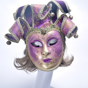 <span class=keywords><strong>Masque</strong></span> Vintage complet de luxe, <span class=keywords><strong>masque</strong></span> vénitien violet avec paillettes, Costume de carnaval, masques de fête - Product Image 3