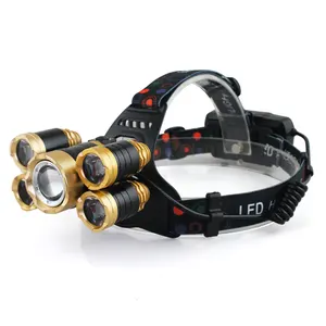 Outdoor Camping Lighting Usb Rechargeable Red Safety Lights Headlamp Flashlight Led Head Light Lamp