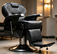 Chaise hydraulique de qualité supérieure, confortable et réglable, pour hommes, pour la coupe de cheveux