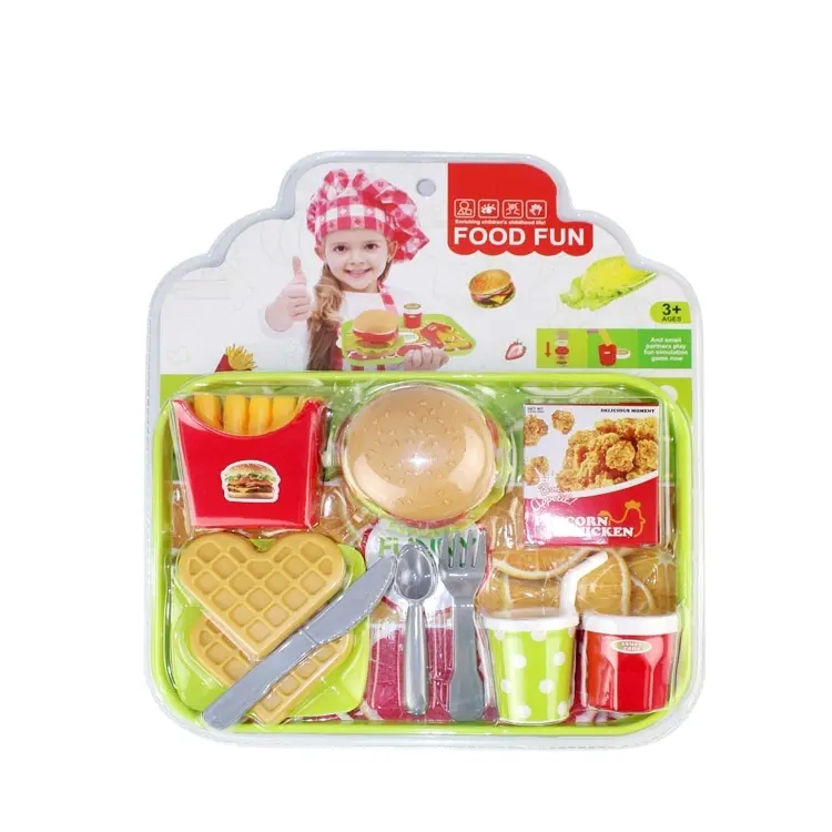 Kinderen Pretend Play Plastic Keuken Voedsel Speelgoed Restaurant Hamburger Speelgoed