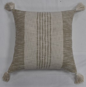 Nueva llegada funda de cojín decorativa a rayas técnica tejida para uso doméstico y hotelero fundas de almohada y cojín - Product Image 1