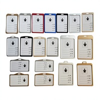 Porte-badge en alliage d'aluminium pour cartes d'identité et de visite, étui en métal pour cartes professionnelles