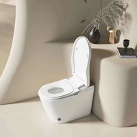 Toilettes intelligentes entièrement automatiques avec buse rotative Salle de bain Siège thermostatique Bouclier en mousse WC