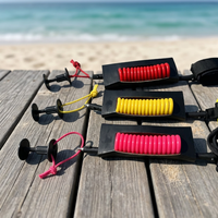 Service OEM&ODM : Laisse de planche à pagaie en TPU colorée et sûre pour le surf, laisse spirale à dégagement rapide pour SUP, cordes de fixation pour planche à pagaie