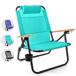 Kursi pantai ransel dewasa dengan tali ransel, kursi pantai dengan tali ransel-dapat dilipat dan berbaring di pantai - Product Image 1