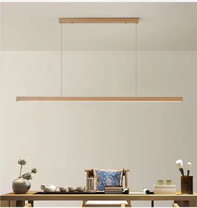 Suspensions LED Modernes en <span class=keywords><strong>Bois</strong></span>, Lustres Minimalistes en <span class=keywords><strong>Bois</strong></span>, Éclairage Accroché pour Salle à Manger, Bureau <span class=keywords><strong>et</strong></span> Bar, <span class=keywords><strong>Luminaire</strong></span> Suspendu - Product Image 6