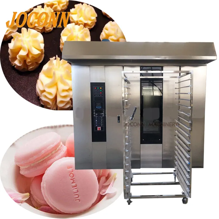 Mesin Oven Putar Biskuit Elektrik/16 Nampan Oven Pemanggang Kukis/Mesin Pemanggang Kue Macaron untuk Toko Roti