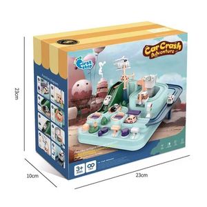 Jouets éducatifs Montessori pour enfants, circuit de course de voitures à construire avec des tuiles magnétiques - Product Image 5