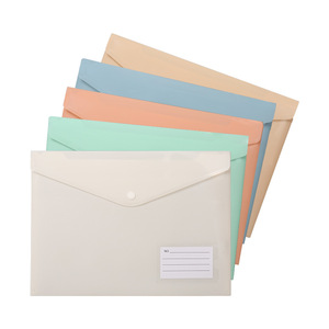 Macaron Snaps <span class=keywords><strong>A4</strong></span> nhựa văn phòng tập tin lưu trữ bag cho sinh viên kiểm tra giấy tờ và kinh doanh thẻ được làm từ PP materialcolorful thư mục - Product Image 2