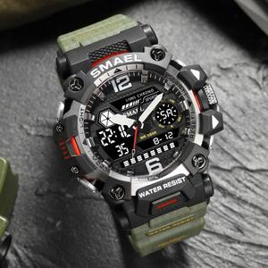 <span class=keywords><strong>Montre</strong></span> Smael 8072 pour <span class=keywords><strong>homme</strong></span>, affichage numérique et analogique, élégante, multifonctionnelle, étanche 3ATM, <span class=keywords><strong>montre</strong></span> de sport - Product Image 1