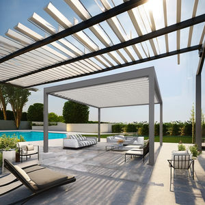 <span class=keywords><strong>Prix</strong></span> d'usine, gazebo de jardin moderne personnalisé, <span class=keywords><strong>pergola</strong></span> en aluminium à ouverture/fermeture électrique, toit à lames écologique pour toutes les saisons - Product Image 5
